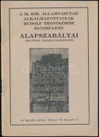 1941 A M. Kir. Államvasutak alkalmazottainak Rudolf Trónörökös Egyesülete alapszabályai, pp.:31, 19x12cm