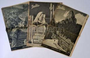 cca 1944 Képes Vasárnap több mint 12 száma, sok érdekes fotóval és érdekes cikkel, 41x30cm