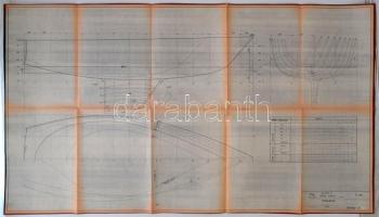 1980 Műanyag vitorlás tervei, 8db különböző méretben és minőségben