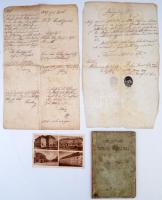 1836-1960 Vegyes okmány és nyomtatvány tétel. Érdemes belenézni! cca 10db