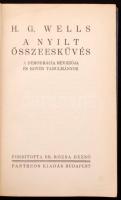 H. G. Wells: A nyílt összeesküvés - A demokrácia reviziója és egyéb tanulmányok. Bp., é.n.,Pantheon....