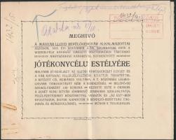 1915 Meghívó a Magyar Lloyd Repülőgépgyár jótékony célú estélyére