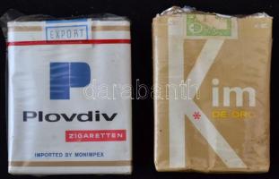 2 doboz régi cigaretta: Plovdiv, Kim de oro, utóbbi bontott