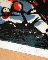 Gera Éva (-): Őszi csendélet. Színes linó, papír, jelzett, üvegezett keretben,  25×17 cm