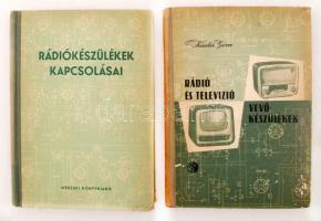 Kádár Géza: Rádió és televízió vevőkészülékek (1956-1957). Bp., 1958, Műszaki Könyvkiadó. Kopott félvászon kötésben, egyébként jó állapotban.; Rádiókészülékek kapcsolásai. Szerk.: Kádár Géza. Bp., 1957, Műszaki Könyvkiadó. Kopott félvászon kötésben, egyébként jó állapotban.