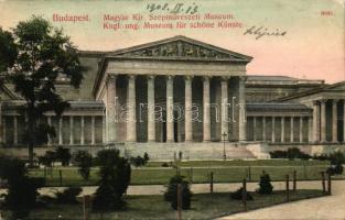 Budapest XIV. Szépművészeti Múzeum, Anonymus szobor, Városligeti tó; - 3 db régi képeslap / 3 old postcards