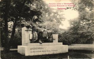 Budapest XIV. Szépművészeti Múzeum, Anonymus szobor, Városligeti tó; - 3 db régi képeslap / 3 old po...