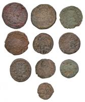 Római Birodalom 10db-os bronzpénz tétel T:3 Roman Empire 10pcs of bronze coins C:F