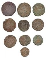 Római Birodalom 10db-os bronzpénz tétel T:3 Roman Empire 10pcs of bronze coins C:F