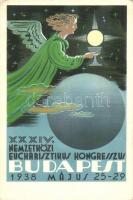 1938 Budapest XXXIV. Nemzetközi Eucharisztikus Kongresszus, reklám / 34th International Eucharistic Congress, Budapest, advertisement (EK)