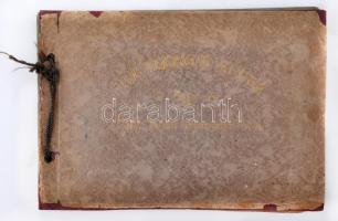 Hortobágyi Képek, Pálfy József festményei után - 22 db régi képeslap albumban / Hungarian folklore f...