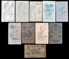 cca 1900-15 Vegyes, keményhátú kabinetfotó gyerekekről különböző magyar és külföldi műtermekből, 10d...