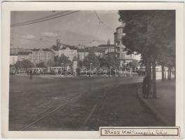 cca 1935 Budapest, Széll Kálmán tér,  fotó, feliratozva, 9x12cm