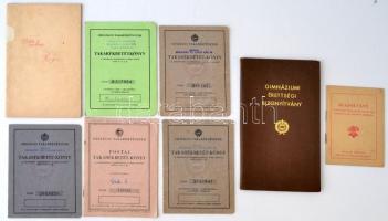 cca 1930-1989 25 db különféle igazolvány, igazolás, köztük vasutas is