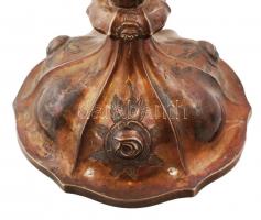 Antik háromágú ezüst (Ag.) gyertyatartó,  jelzett Bécs, 1862, 13 - latos antik ezüst, "AK"...