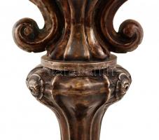 Antik háromágú ezüst (Ag.) gyertyatartó,  jelzett Bécs, 1862, 13 - latos antik ezüst, "AK"...