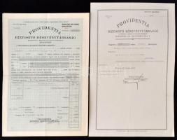 cca 1930-1940 4 db különféle biztosítási kötvény