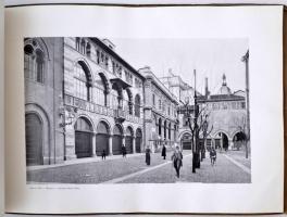 cca 1880-1900 Ricordo di Milano, képes füzet Milánó városáról 30 képpel. A hátsó kartonborító ázás m...