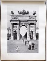 cca 1880-1900 Ricordo di Milano, képes füzet Milánó városáról 30 képpel. A hátsó kartonborító ázás m...