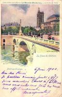 Paris, La Place du Chatelet, Pont-au-Change / bridge, Le Monde Moderne s: Gaston Roullet (EK)