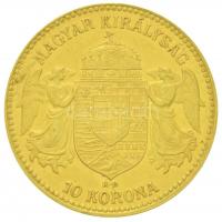 1911KB 10K Au "Ferenc József" (3.39g/0.900) T:2 kis karc
Hungary 1911. 10 Korona Au "...