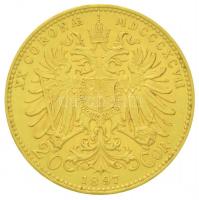 Ausztria 1897. 20K Au "Ferenc József" (6,78g/0.900) T:2 kis ph.
Austria 1897. 20 Corona A...