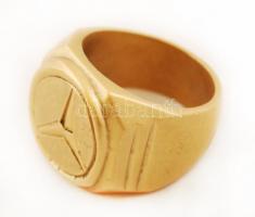 Réz pecsétgyűrű Mercedes jellel, méret: 61