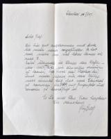 1939 Rajner Szász és Gothai herceg saját kézzel írt levele gróf Sternberg Józsefnek.  / Autograph letter of prince Rajner