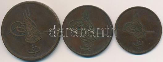Oszmán Birodalom 1868. (1277/9) 10p Br + 20p Br + 1869. (1277/10) 40p Br "Abdul-Aziz" T:2
...