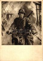Motorkerékpáros Keleten / Kradmeldefahren im Osten / WWII German military, motorbicycle soldier s: Kyffhauser Otto