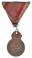 1917. "Károly Bronz Katonai Érdemérem a katonai érdemkereszt szalagján" aranyozott Br kitü...