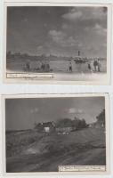 cca 1935 Feliratozott fotók Vezseny községről és Tisza partjáról (Vezsenynél), 15db, 9x12cm
