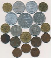 Német Birodalom / Weimari Köztársaság / Német 3. Birodalom 1889-1937. 19db-os vegyes fémpénz tétel, ...