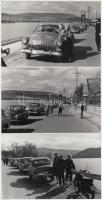 cca 1965 Visegrádon, autós fotók, 4db, 9x14cm