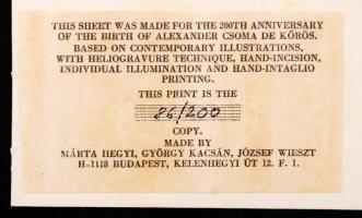 Zarándok tudós. Kőrösi Csoma Sándor születésének 200. évfordulója alkalmából készült grafikai mappa,...