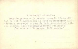 1932 Vezseny, Tiszai strand, photo