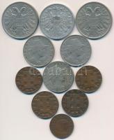 Ausztria 1924-1952. 11db-os vegyes fémpénz tétel T:vegyes
Austria 1924-1952. 11pcs of metal coins C...