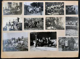 cca 1920-28 Fotók focicsapatokról és játékosokról kartonra ragasztva, 6db, különböző méretben, cca 8...