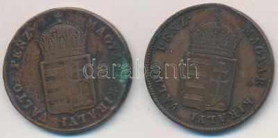 1848. 1kr Cu (2x) T:3,3- egyik sérült