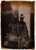 12 db régi üvegnegatív, 12×9 cm + 1 db 9×6 cm-es üvegnegatív