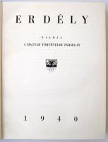 Erdély. szerk. Deér József. Bp., 1940, Magyar Történelmi Társulat. 4 db térképmelléklettel. Sok fotó...