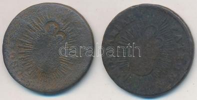 1763. Rézdénár "Mária Terézia" zárt korona (2x) T:3 
Huszár: 1756., Unger III.: 1278