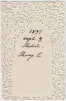 1895  Csipke szentkép, verzón "Shvoy L." felirattal, hibátlan, 8x6cm