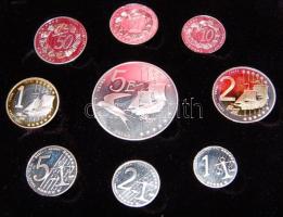 2004. Magyar EURO Ag próba szet díszdobozban tanúsítvánnyal 9klf db T:PP RRR!!! Csak 200db létezhet!