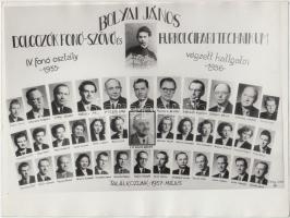 1952-76 Vegyes, középiskolai  tablókép tétel, 3db, 18x24cm