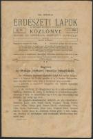 1921 az Erdészeti Lapok 60. évf. 1-2. füzete, érdekes írásokkal