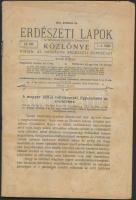 1921 az Erdészeti Lapok 60. évf. 7-8. füzete, érdekes írásokkal