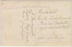 1935 A Budapesti Fasori Református Énekkar fényképe, hátoldalon feliratozva, 8x13 cm