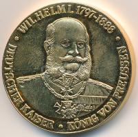 Németország DN "I. Vilmos" aranyozott fém emlékérem (32mm) T:2 ujjlenyomat
Germany ND &qu...