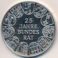 NSZK 1974. "25 éves az NSZK / 25 éves a Bundesrat" jelzett Ag emlékérem (24,78g/1000/40mm)...